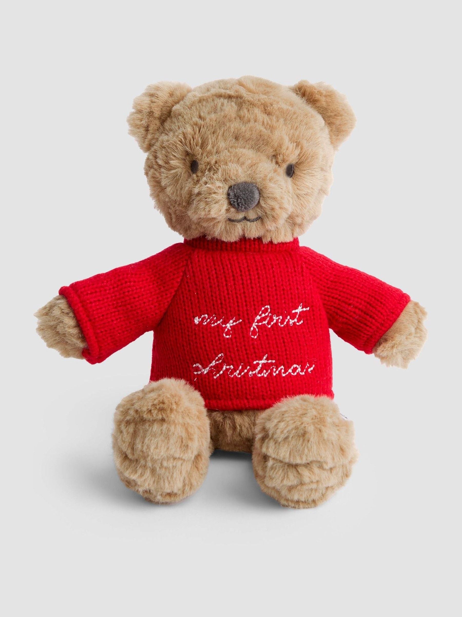 JoJo Maman Bébé Barnaby Bear Christmas soft toy small - British product