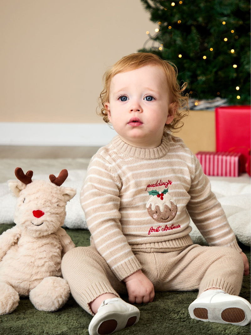 JoJo Maman Bébé René Reindeer medium plushie (British brand)