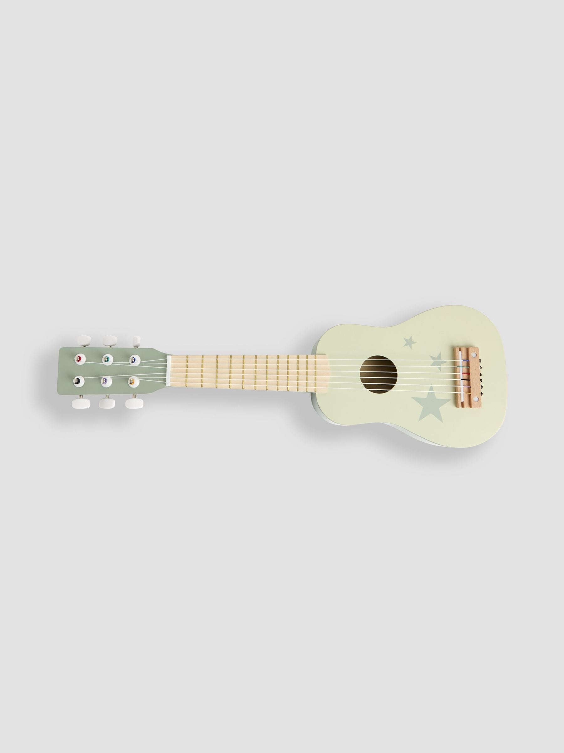 JoJo Maman Bébé wooden toy guitar green 55 cm - British product