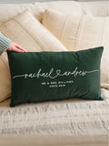No Ordinary Gift personalised velvet cushion 50x30cm, UK version