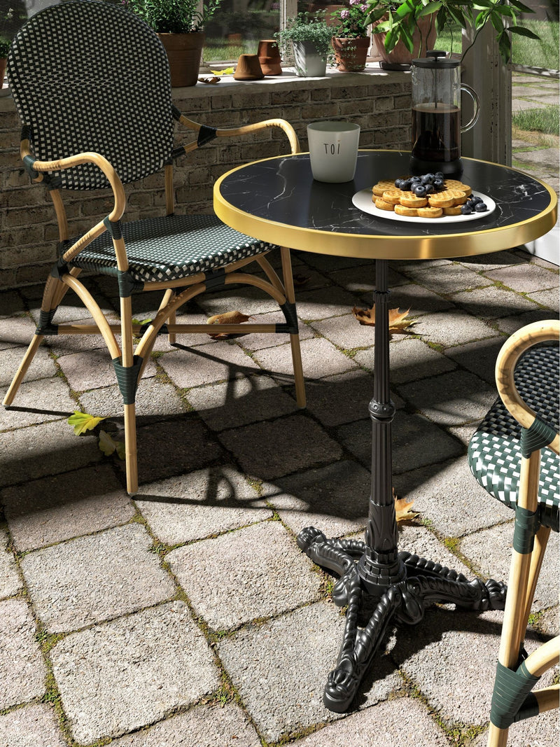 La Redoute Intérieurs bistro table with marble top, imported from the UK