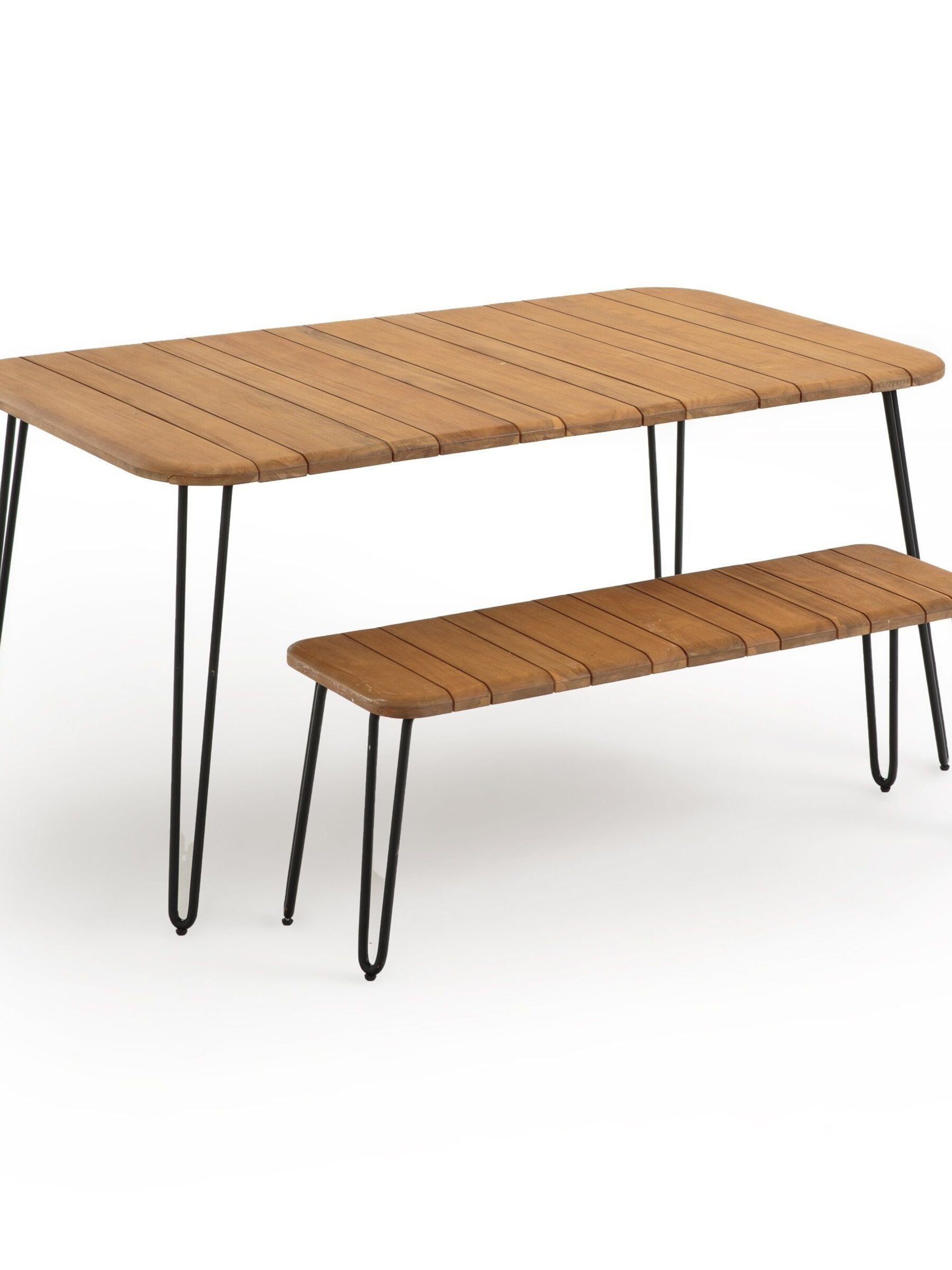 La Redoute Acacia Spritz folding garden bench 120cm, imported from the UK