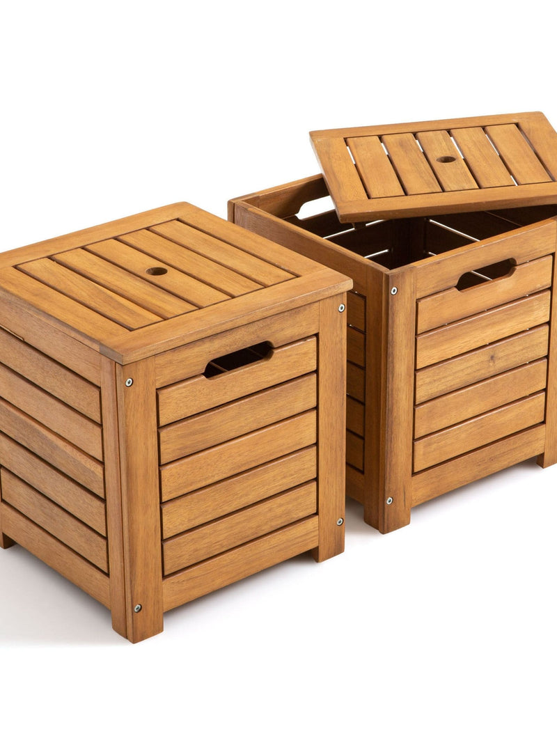 La Redoute Intérieurs acacia garden bench storage set 80cm wide, imported from the UK