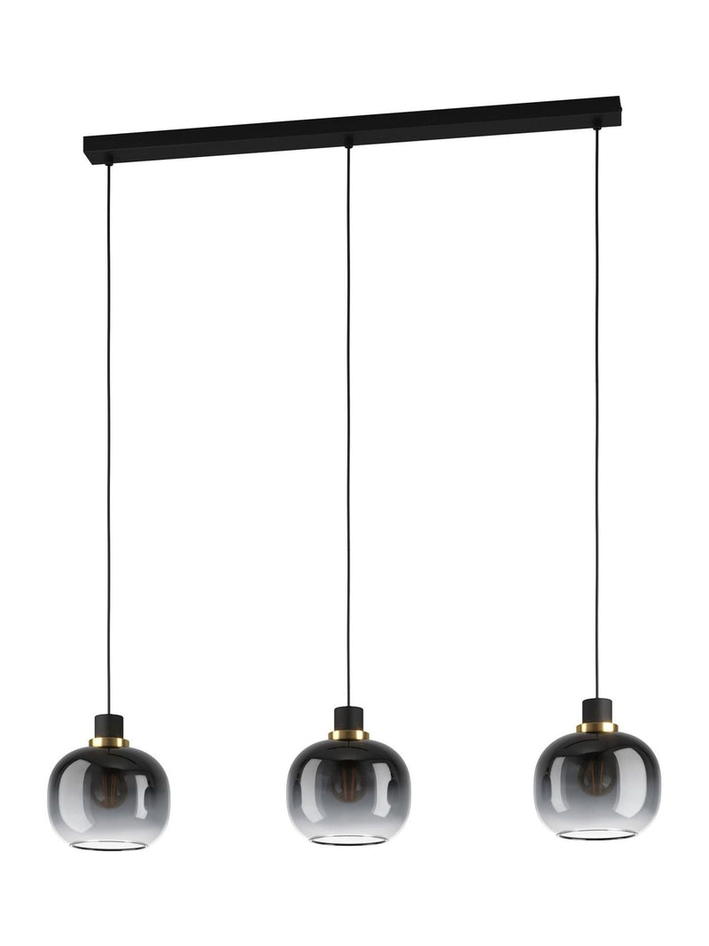 Eglo OILELLA linear glass pendant ceiling light, UK version