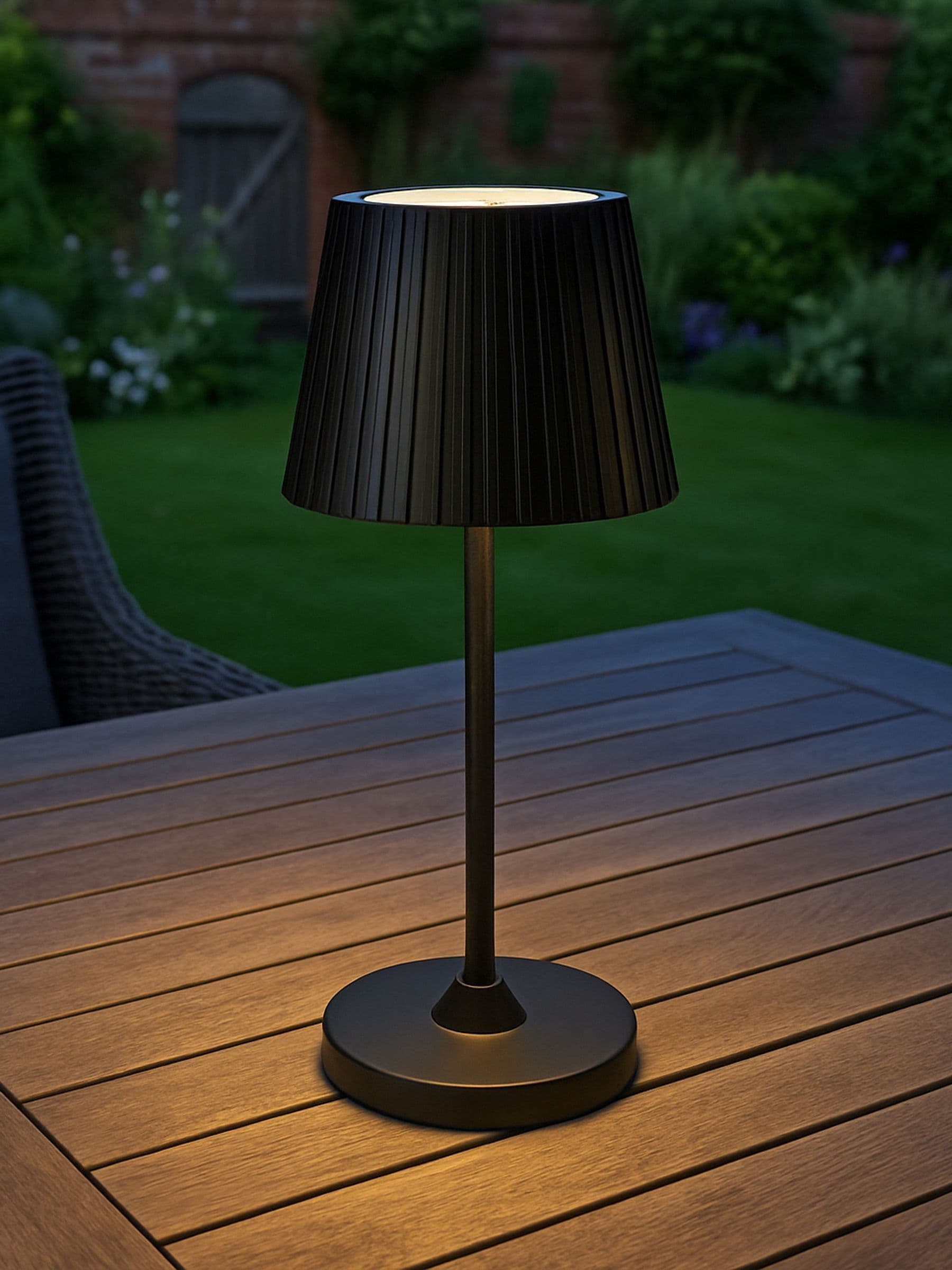 Eglo CABOZO black portable LED outdoor table lamp - British product