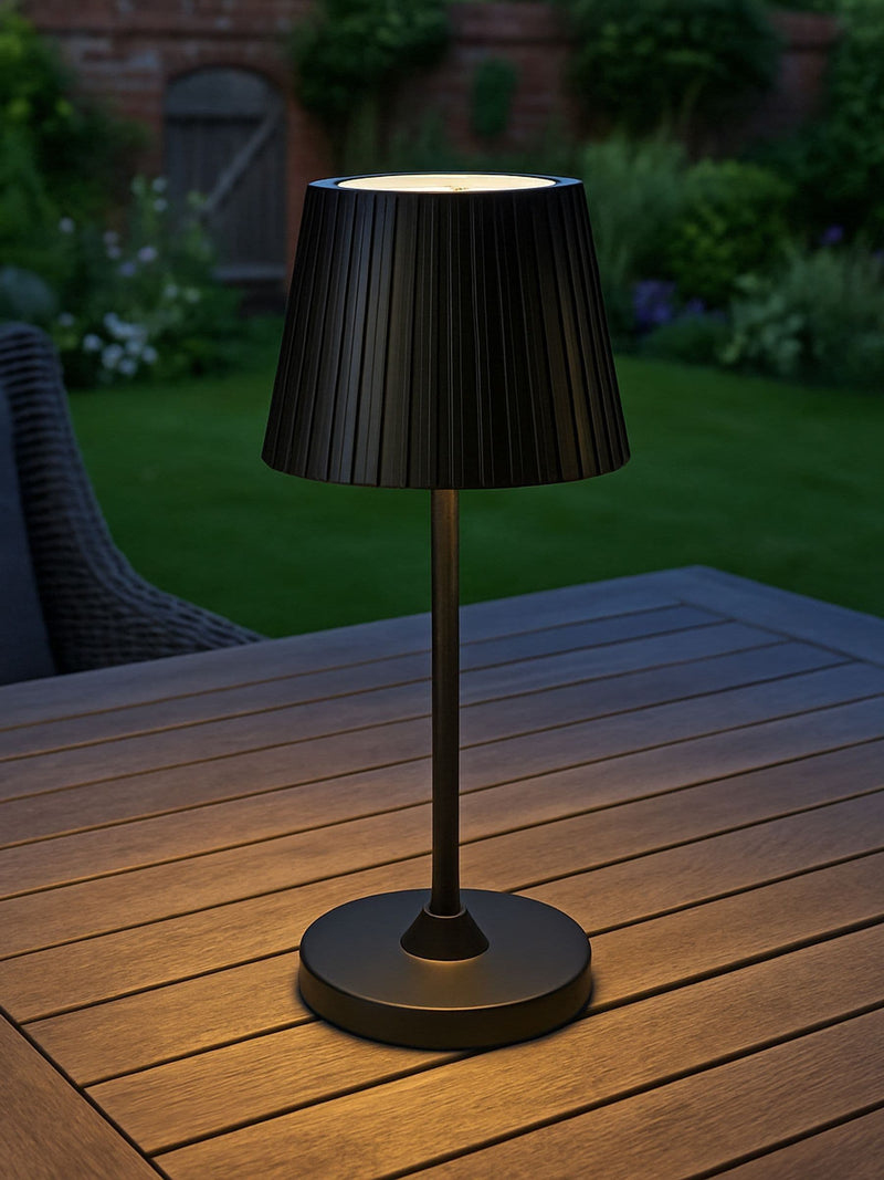 Eglo CABOZO black portable LED outdoor table lamp - British product