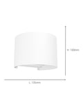 Eglo CALPINO 3 outdoor wall light white aluminium, imported from the UK