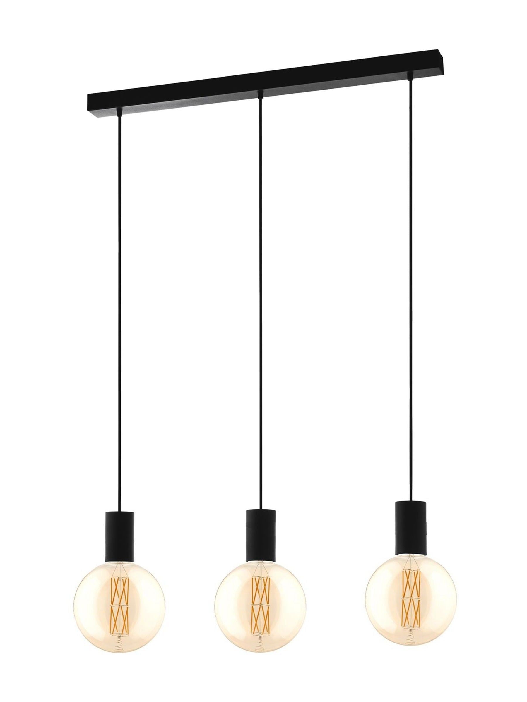 Eglo black POZUETA linear pendant light - British product