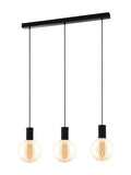 Eglo black POZUETA linear pendant light - British product