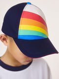 Little Bird navy rainbow stripe baseball cap - British product