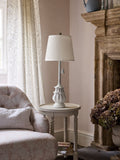 Shabby Chic White Florence table lamp 77cm - British product