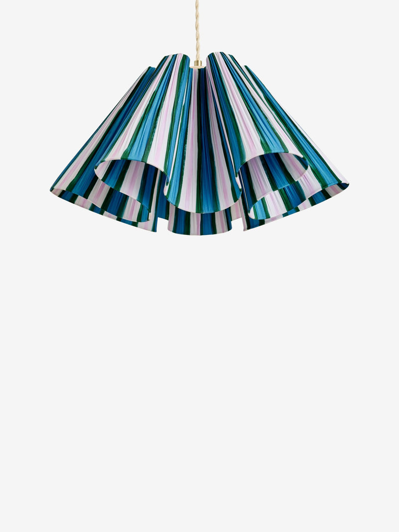 Eleanor Bowmer wavy lampshade pink blue stripe - British product