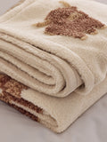 Natural Hamish Highland Cow borg throw, imported from the UK