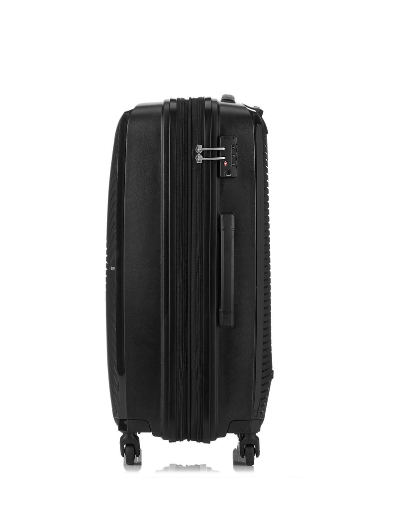 Tripp black medium expandable suitcase - British product
