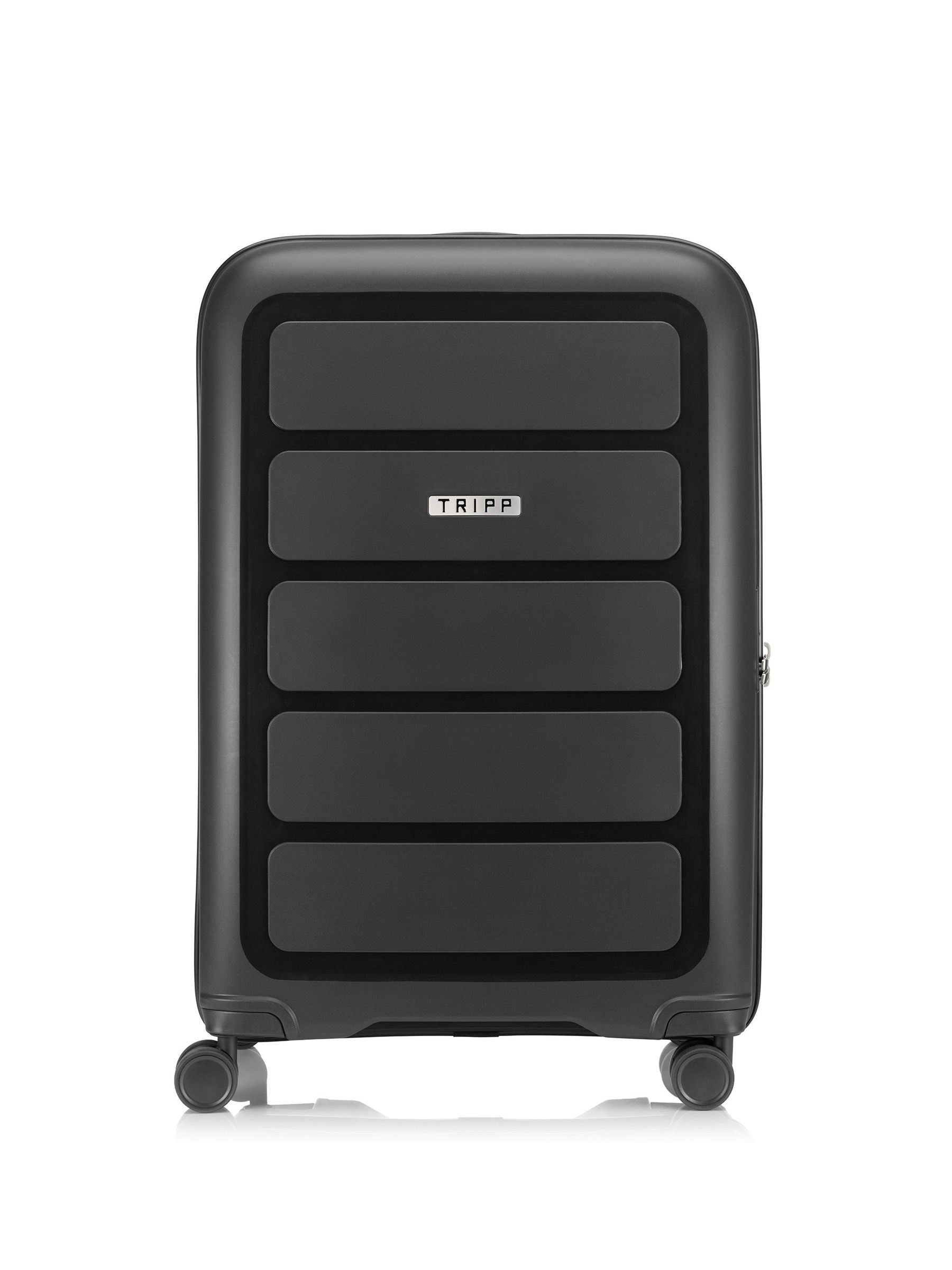 Tripp Black Large Travel 4 Wheel Suitcase