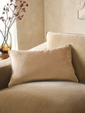 Dark Green Matte Velvet Contrast Pipe Cushion - 50 x 50cm