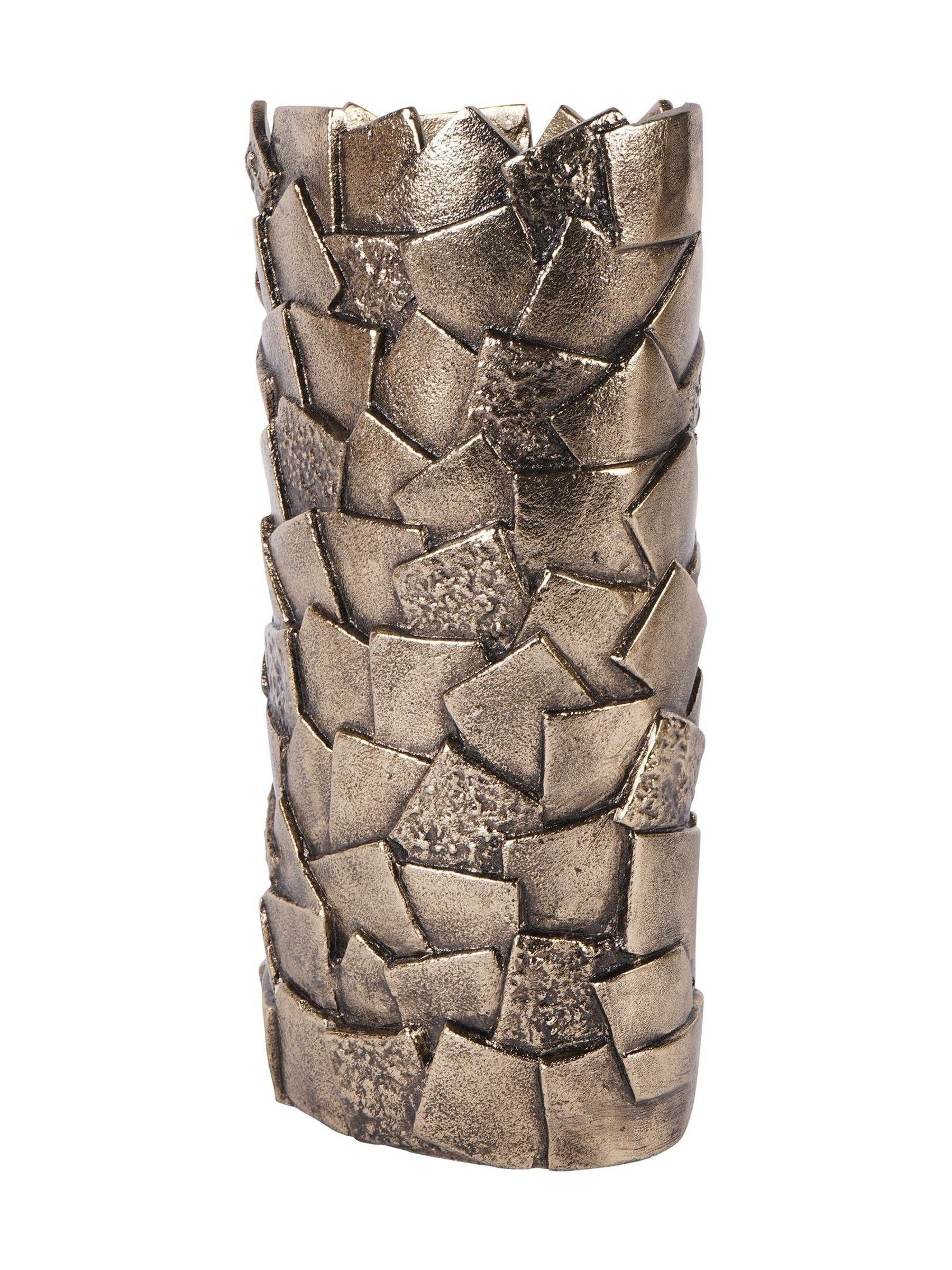 Libra Interiors gold Montrose decorative vase 36cm, UK version