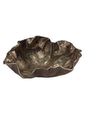 Libra Interiors large bronze cast aluminium bowl 43cm, imported from the UK