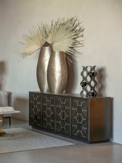 Next Libra Interiors Brass Southwold Textured Oval Antique Vase 100cm- Buy online at McGrocer