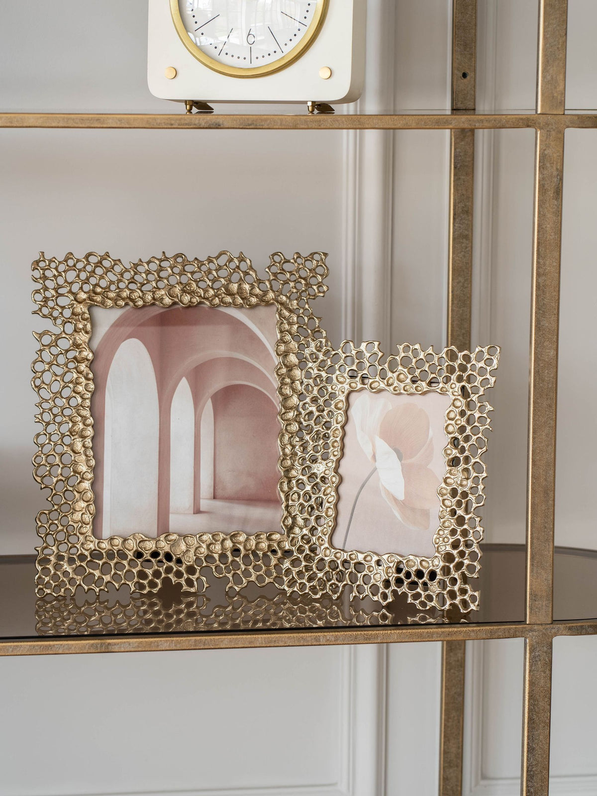 Libra Interiors Gold Miel photo frame 5x7, UK version
