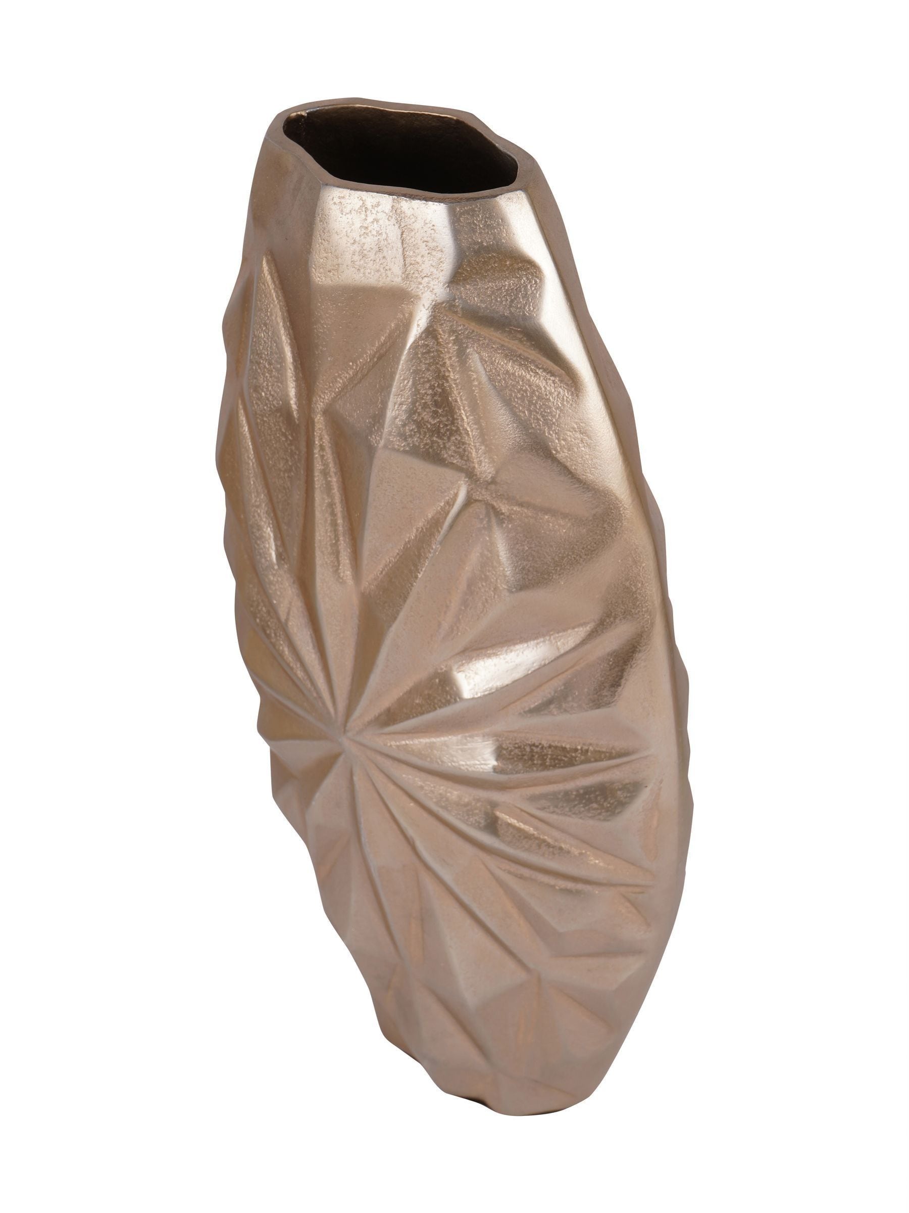 Libra Interiors Gold Hatton Cast Aluminium Vase 40.5cm height, UK version