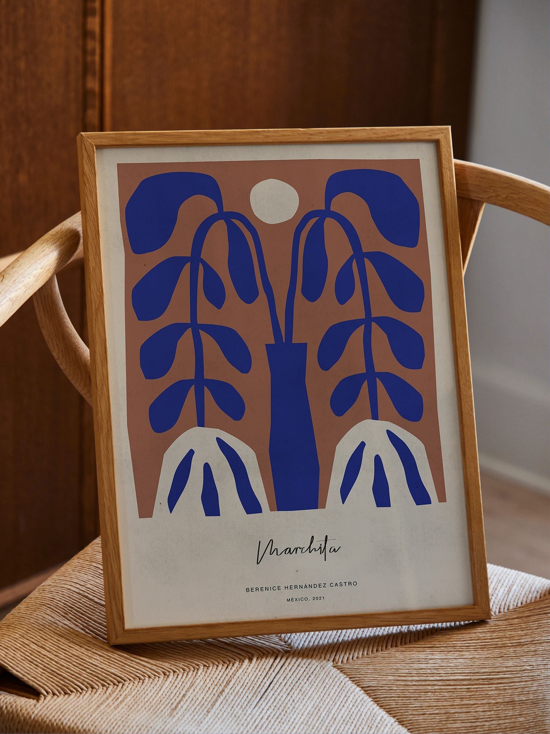 Paper Collective Blue Beige Brown Marchita
