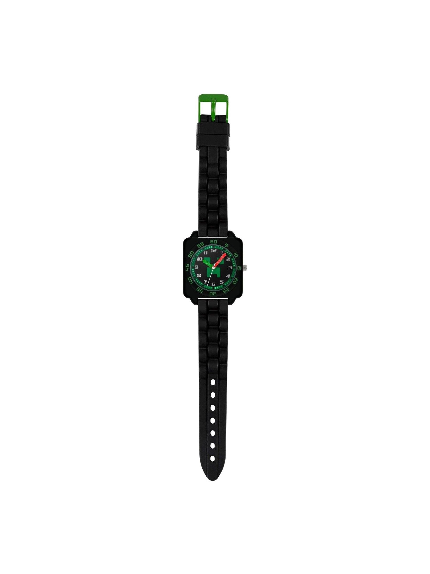 Tikkers Minecraft black silicone strap watch (British brand)