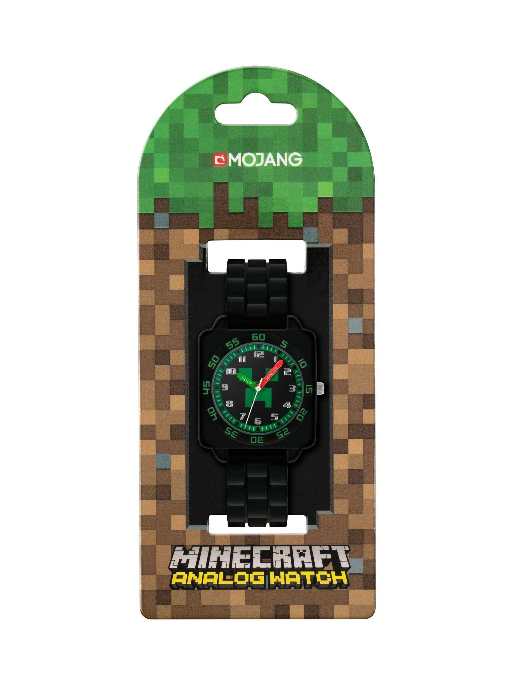 Tikkers Minecraft black silicone strap watch (British brand)