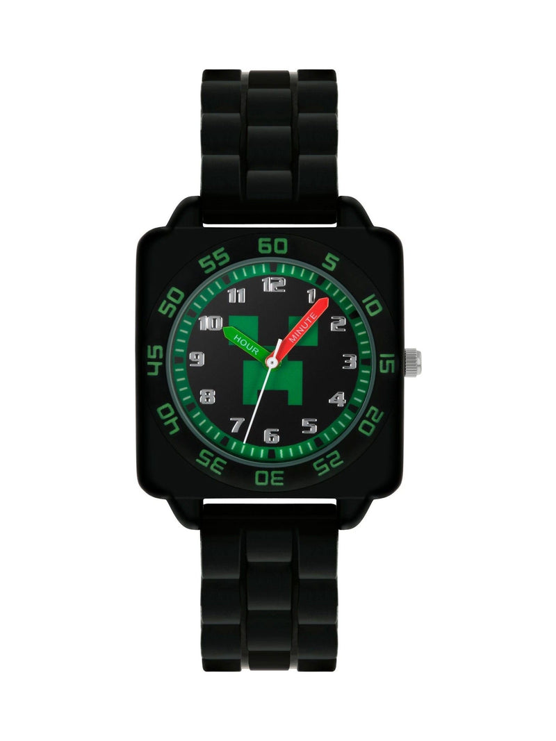 Tikkers Minecraft black silicone strap watch (British brand)
