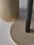 Toilet roll holder and brush set beige resin (British brand)