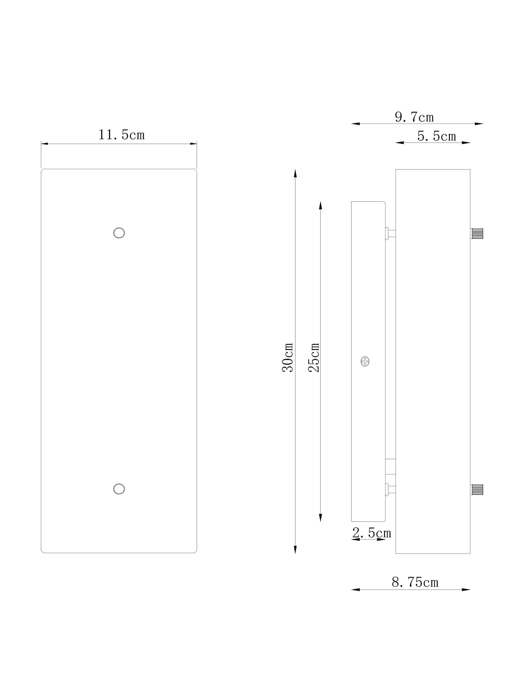 Siena wall light, brass frame, glass plates, imported from the UK