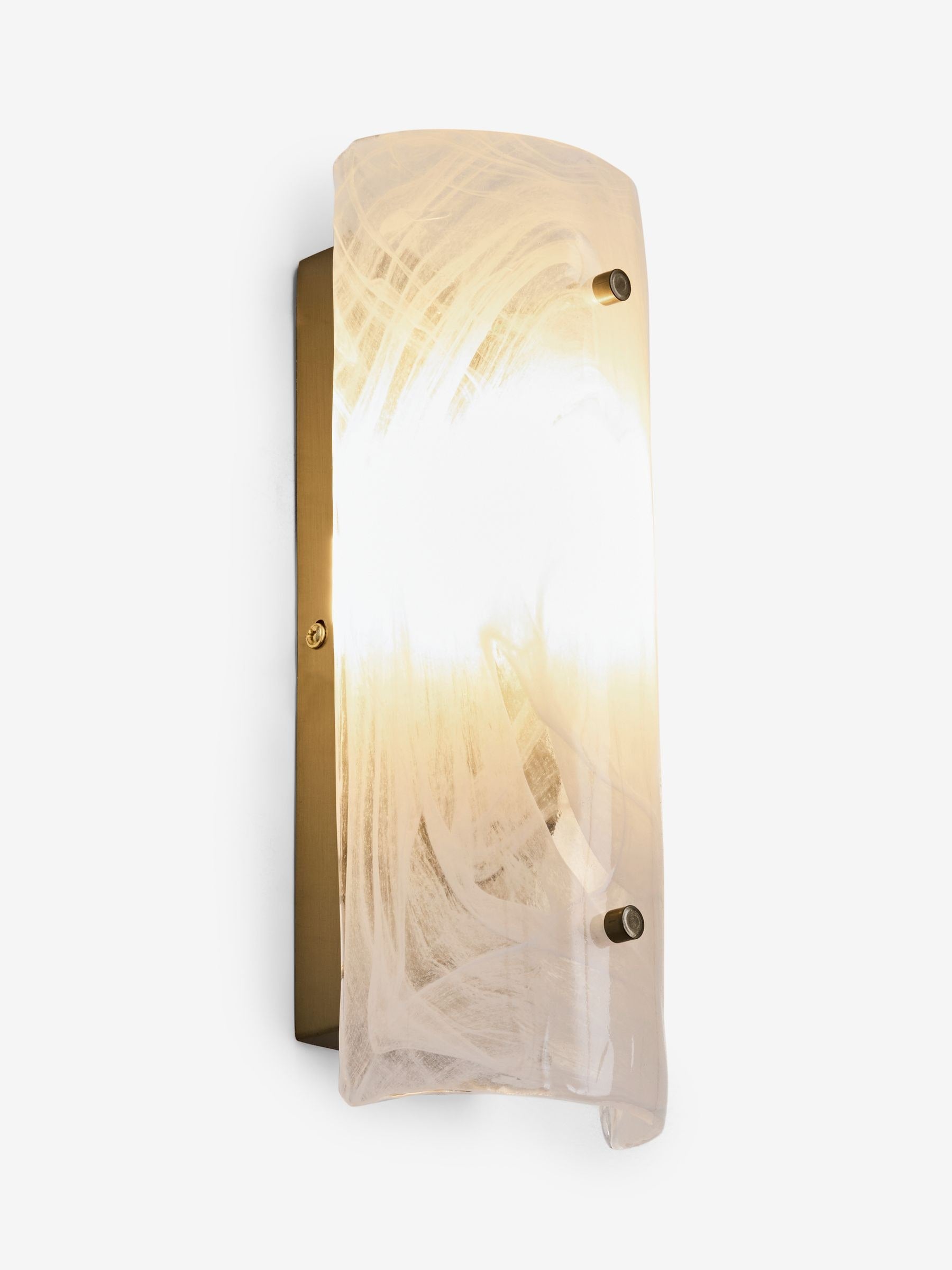 Siena wall light, brass frame, glass plates, imported from the UK