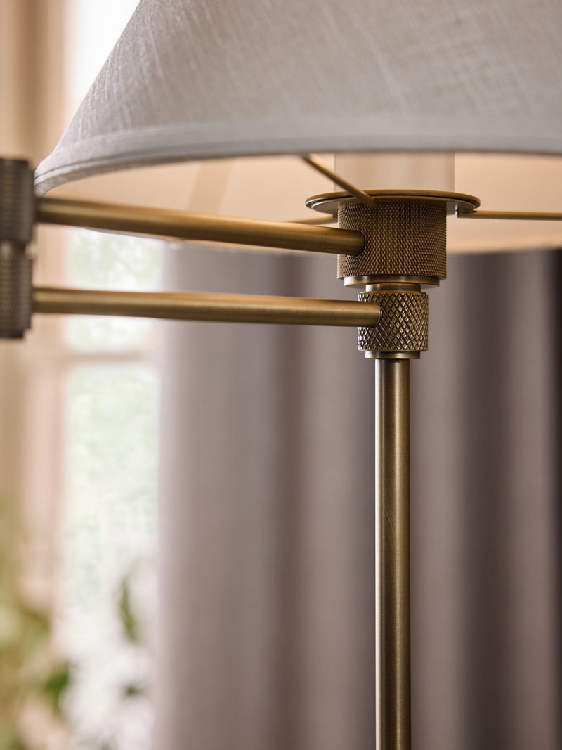 Kempton rechargeable swing arm floor lamp - British product