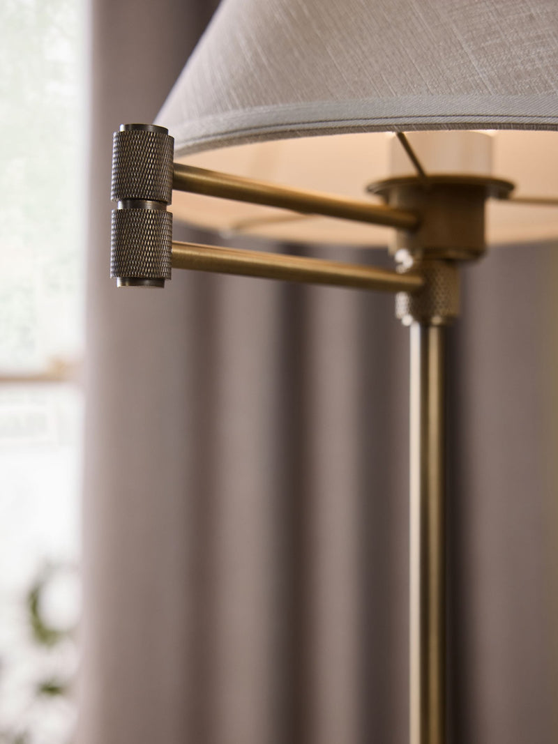 Kempton rechargeable swing arm floor lamp - British product