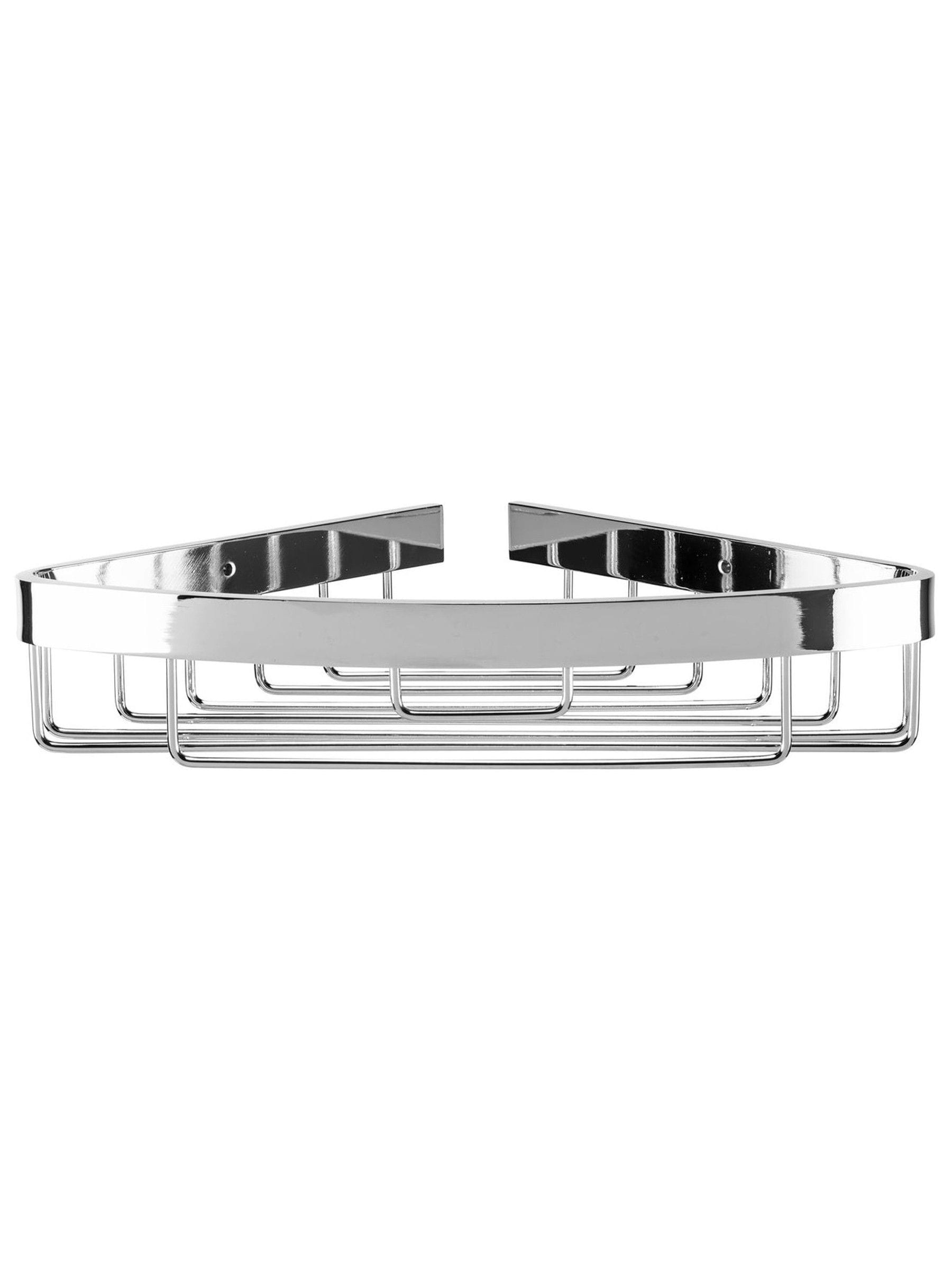CROYDEX chrome corner aluminium shower wall basket - British product