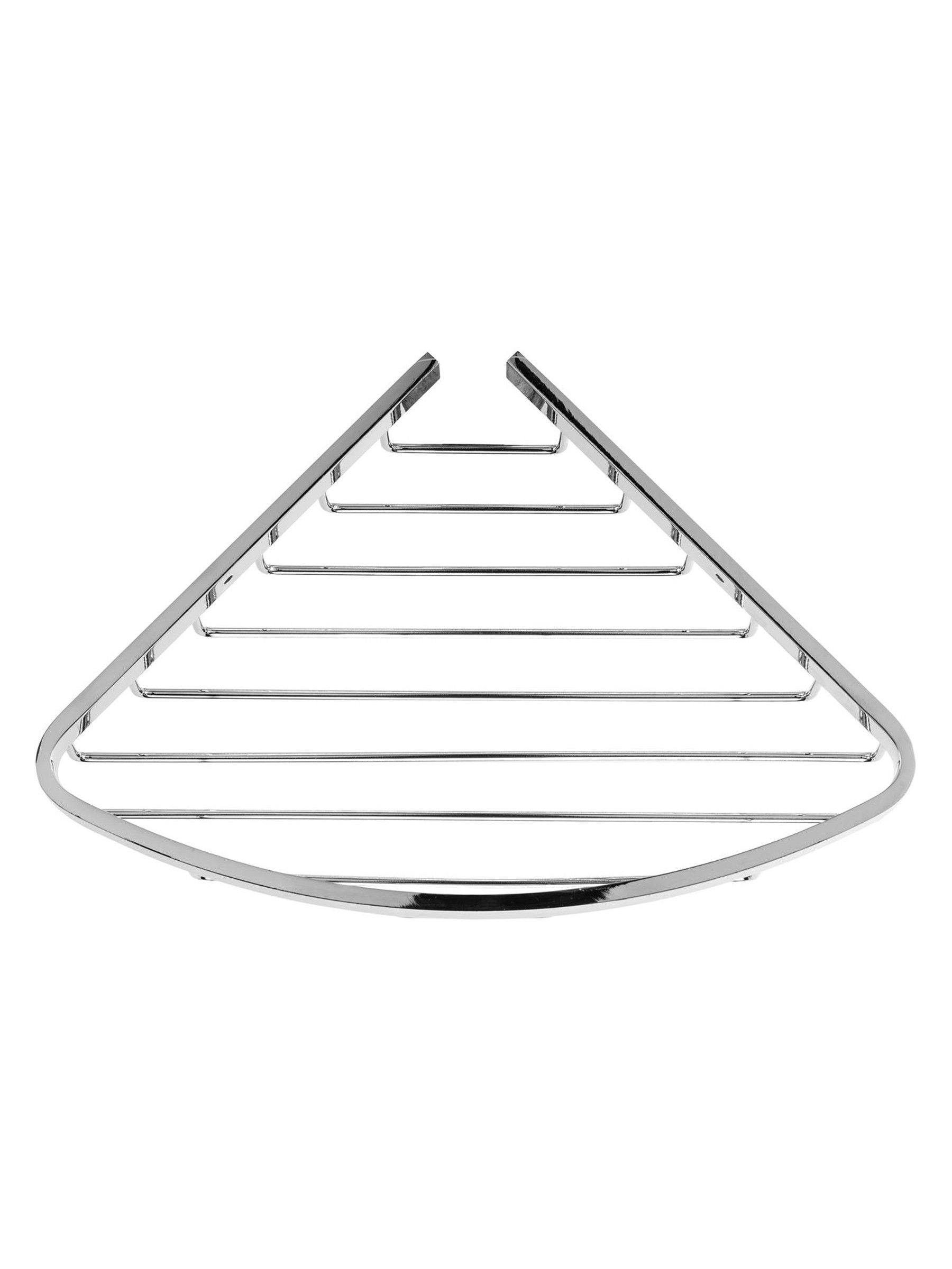 CROYDEX chrome corner aluminium shower wall basket - British product