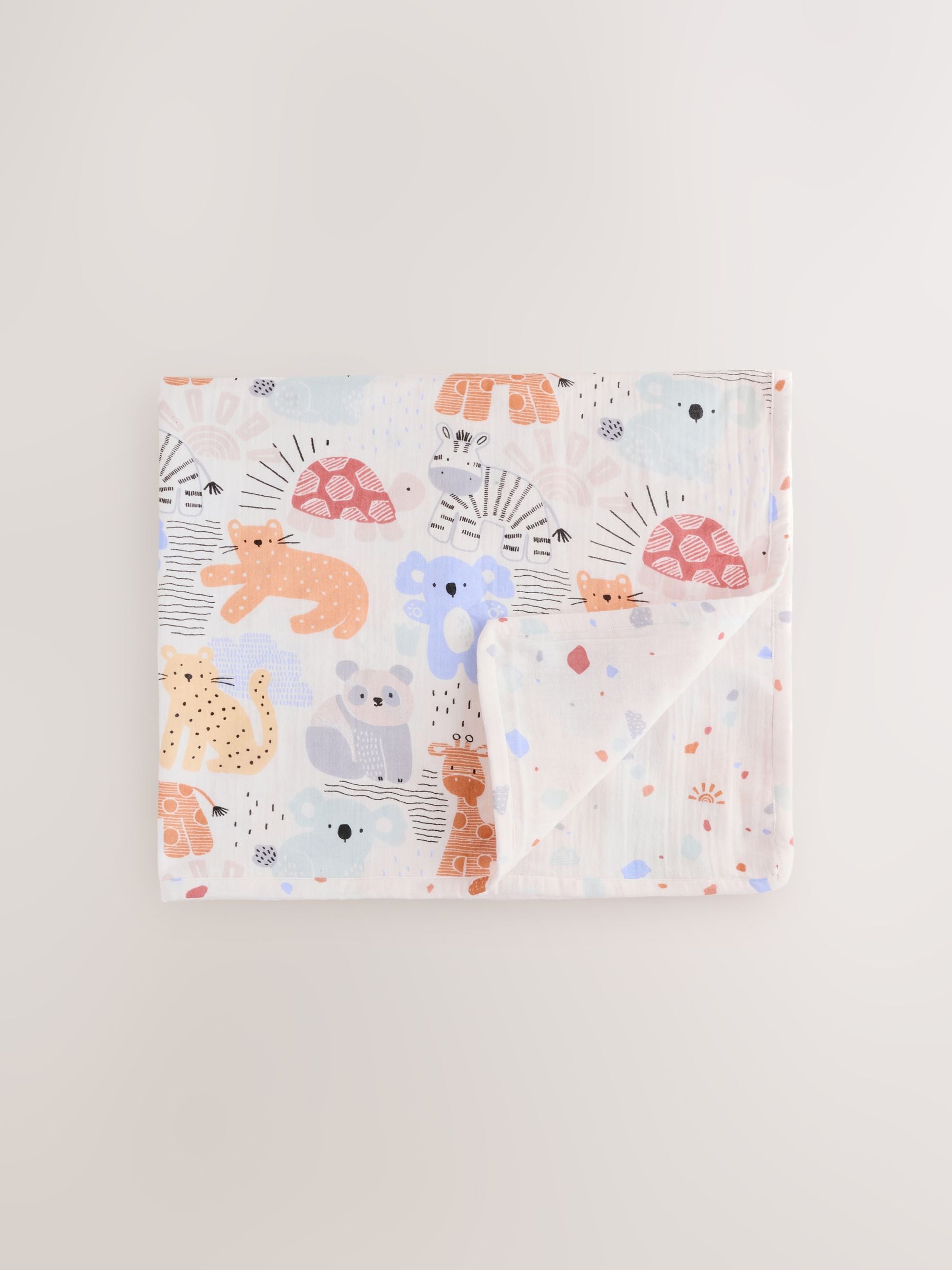 Safari cotton baby muslin blanket, imported from the UK