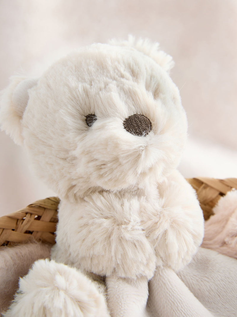 Brown Bear baby comforter made from recycled polyester UK version