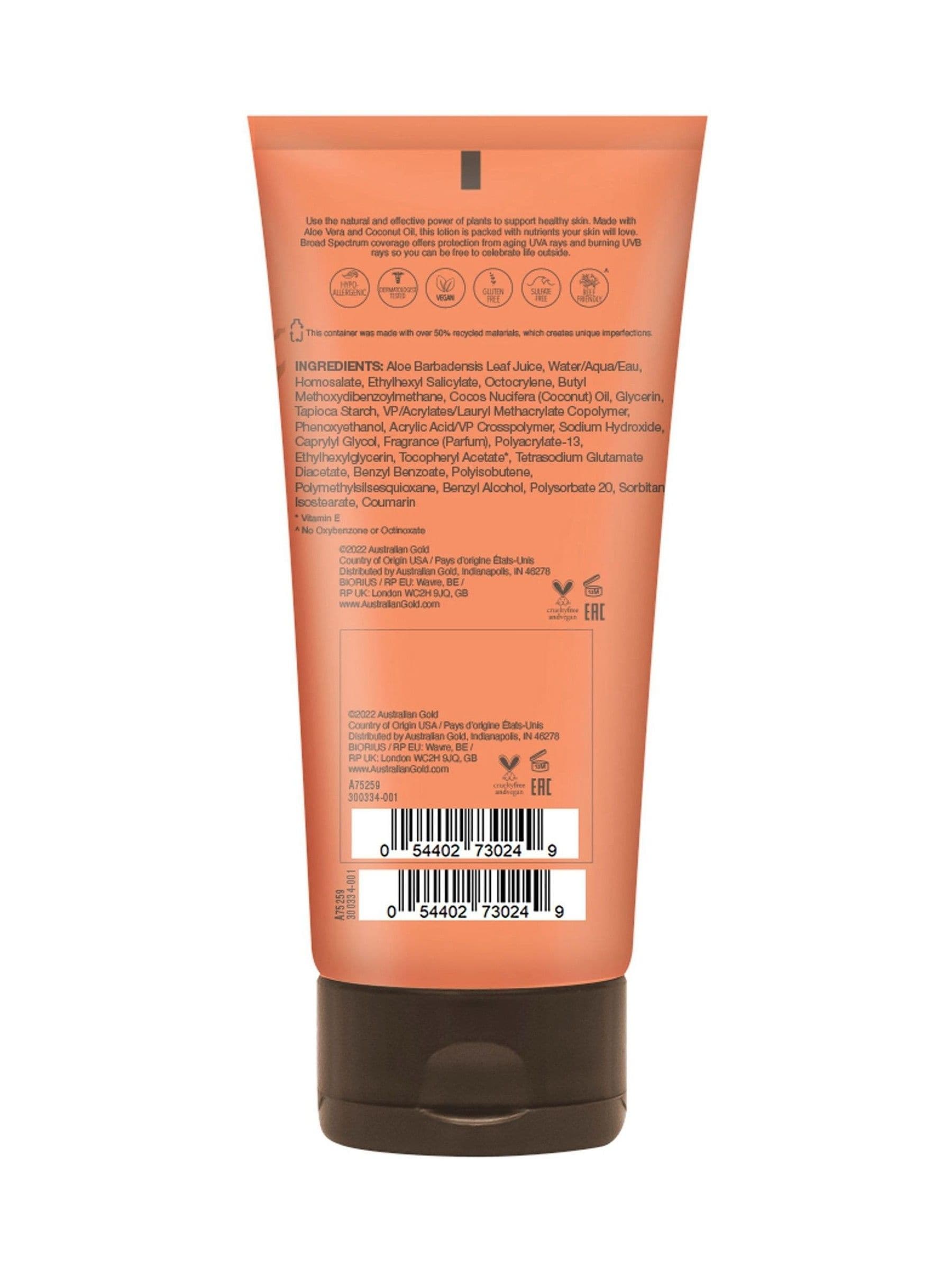 Australian Gold Plant Based SPF 50 lotion 177ml - British product