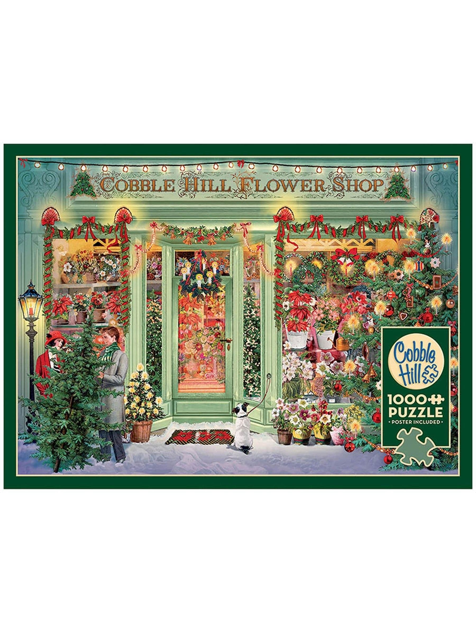 Cheatwell Games 1000 piece puzzle Christmas Flower Shop (British brand)