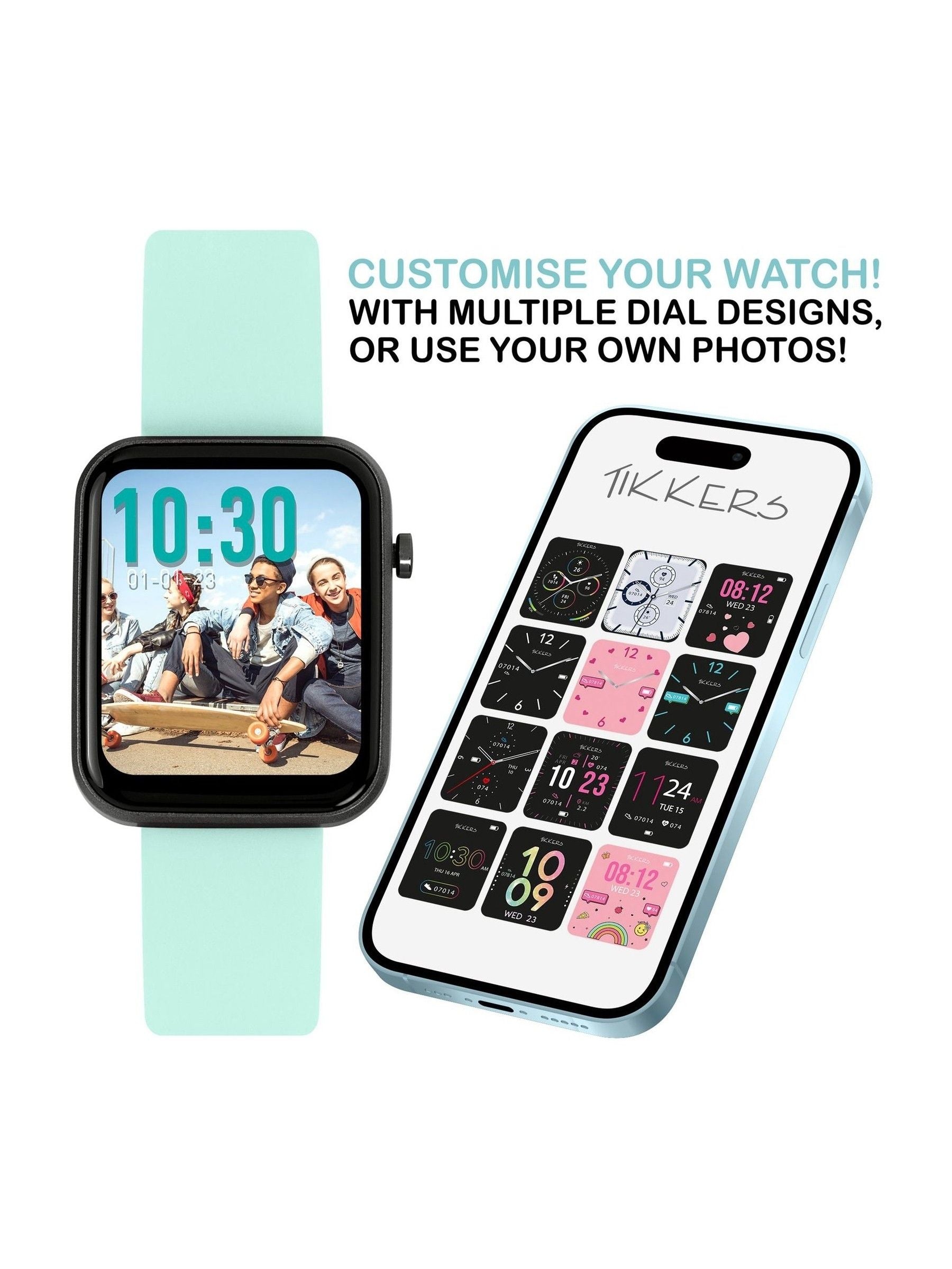 Tikkers S13 silicone strap smart watch - British product