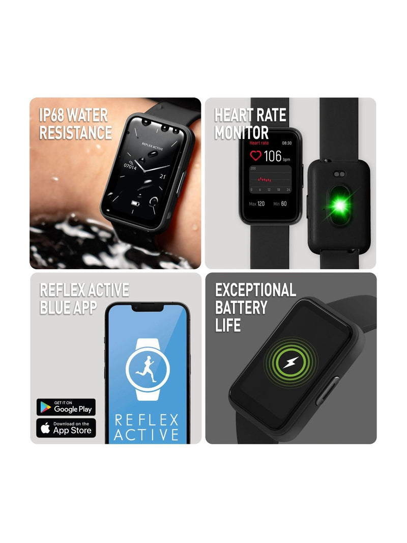 Reflex Active Black Series 49 Strap Smart Calling Watch, imported from the UK