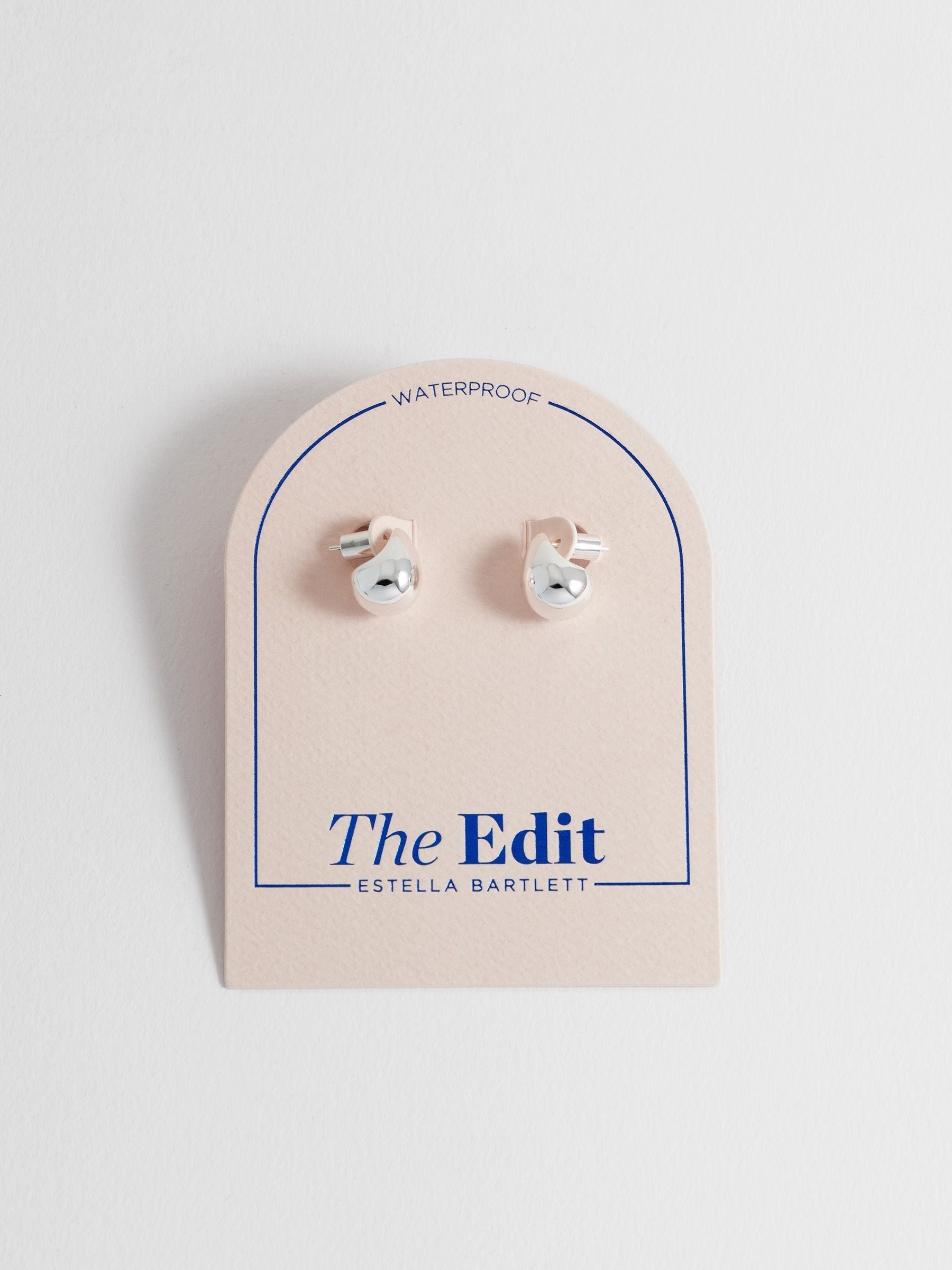 Estella Bartlett Silver Tone Mini Teardrop Earrings - British product