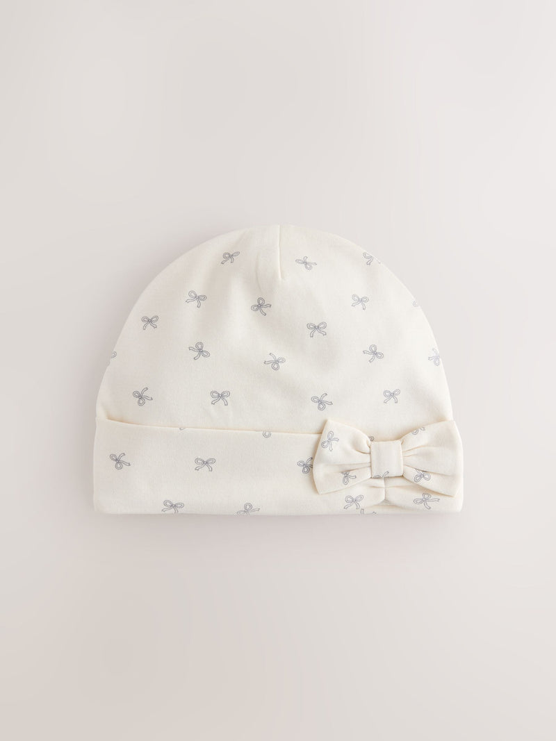 Stone Bow jersey beanie 2 pack 3mths-16yrs, UK version