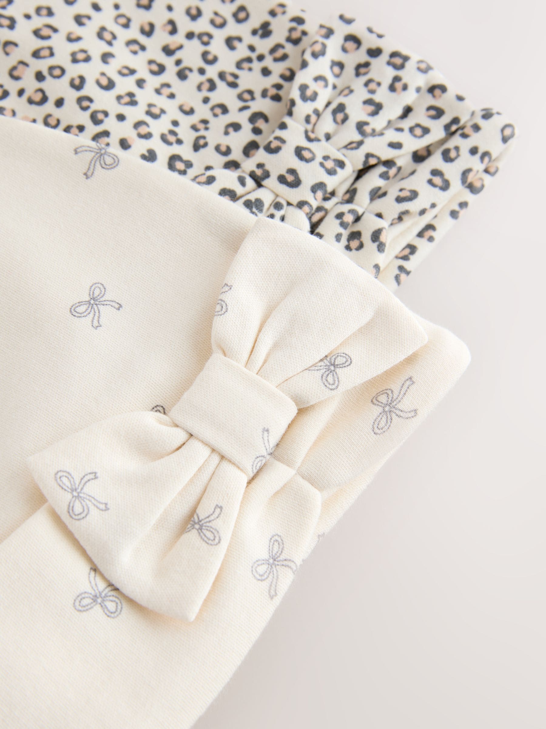 Stone Bow jersey beanie 2 pack 3mths-16yrs, UK version