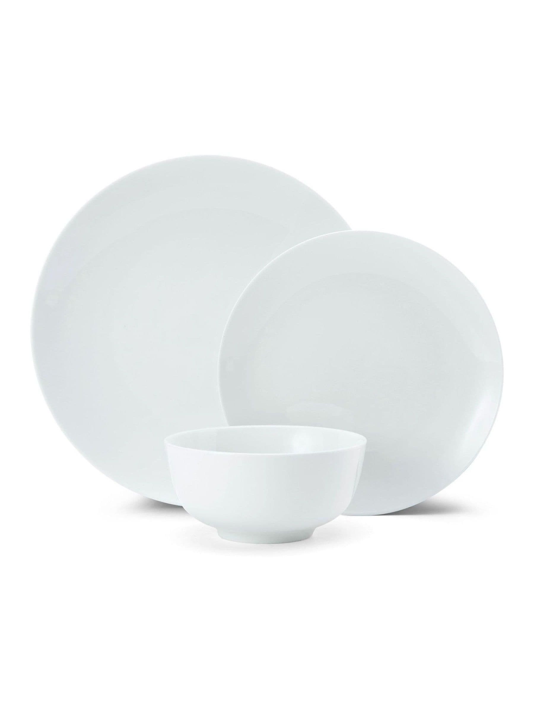 Mikasa white chalk porcelain dinner set 12 piece, imported from the UK