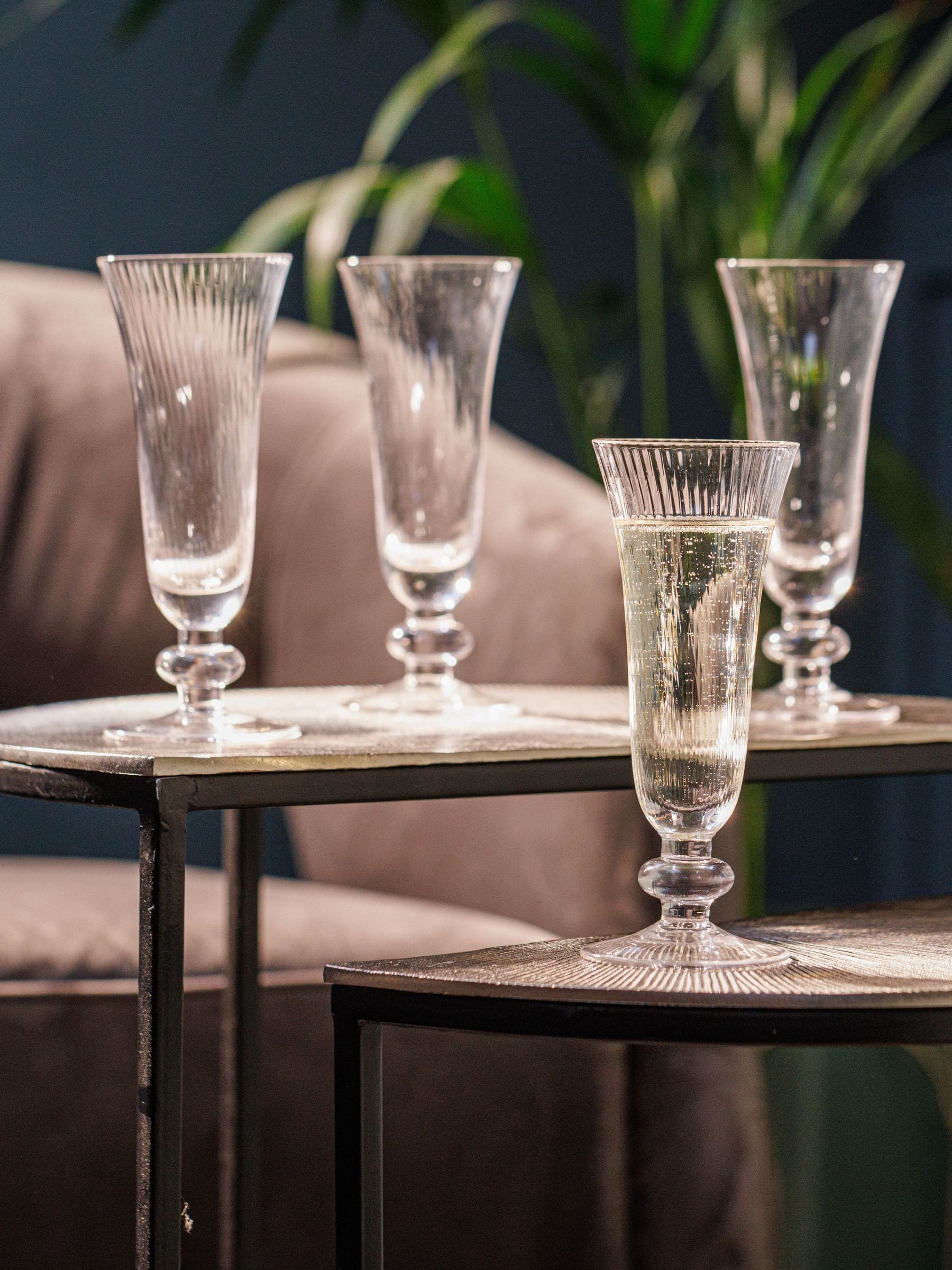Mikasa Salerno short-stem champagne flutes set of 4, imported from the UK