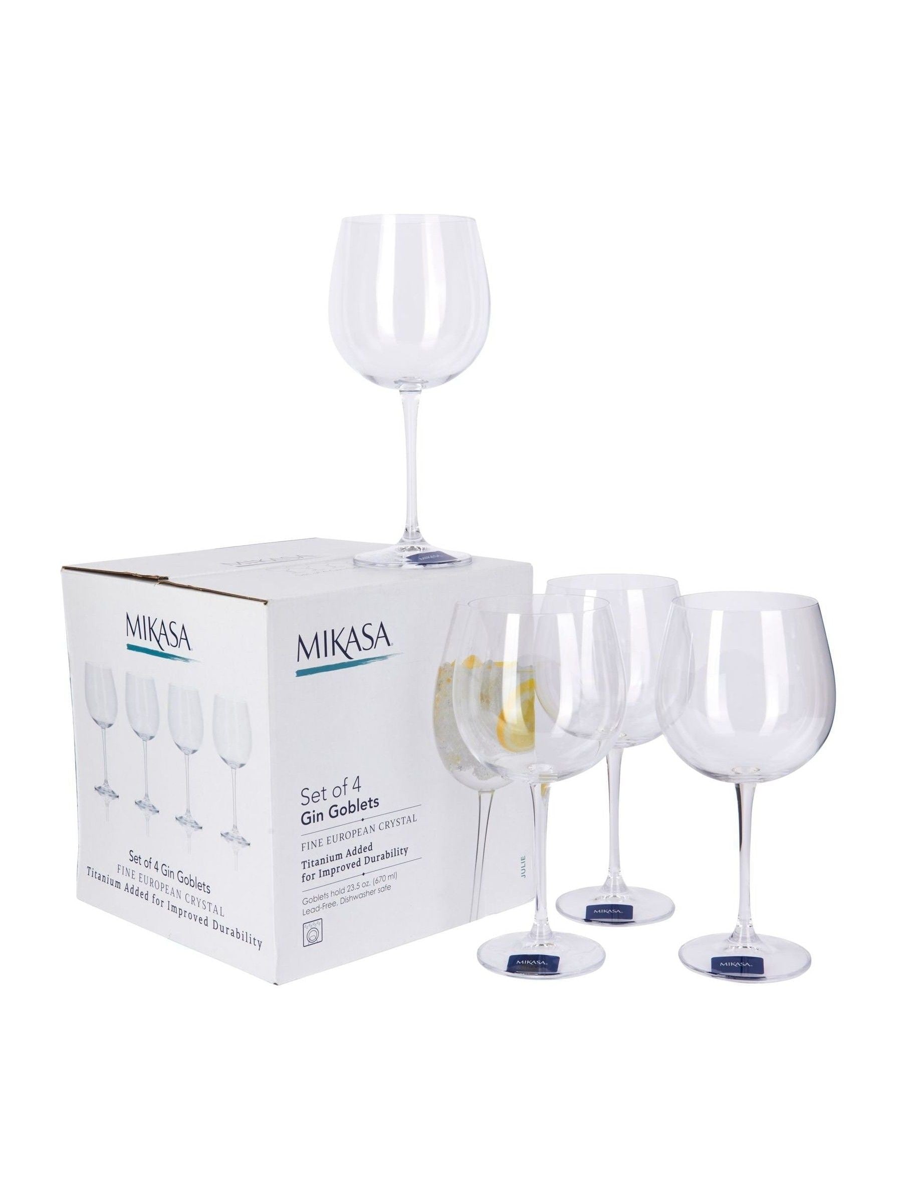 Mikasa Julie crystal gin goblets set of 4, UK version