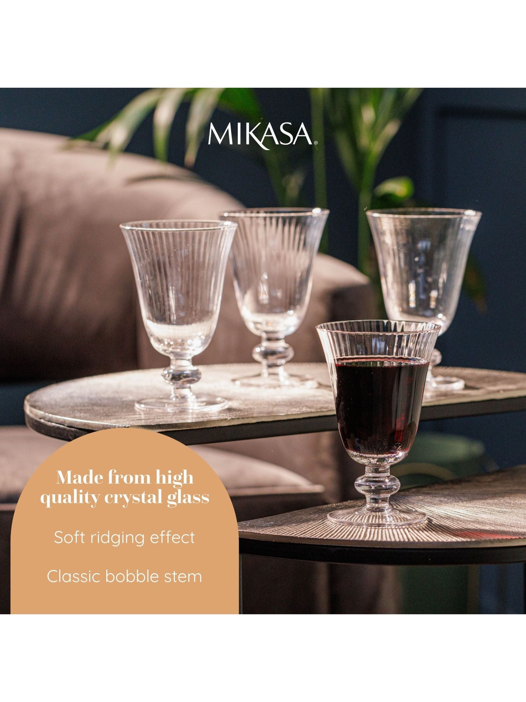 Mikasa clear short-stem wine glasses set 260ml, UK version