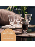 Mikasa clear short-stem wine glasses set 260ml, UK version